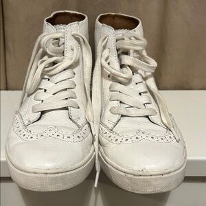 Frye White Leather Sneakers